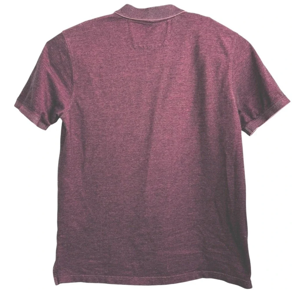Banana Republic Polo Shirt Men Maroon Heathered Elephant Logo Casual Workwear XL
